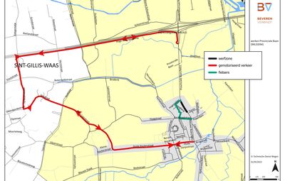 Werken N451 in Vrasene: omleiding via onze gemeente tot 14 juli